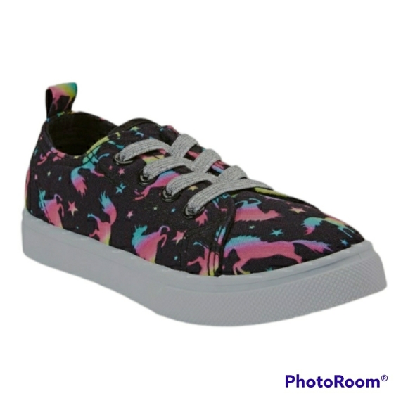 Fab Kids Rainbow Stars Ombre Print Canvas Sneaker - Picture 2 of 3